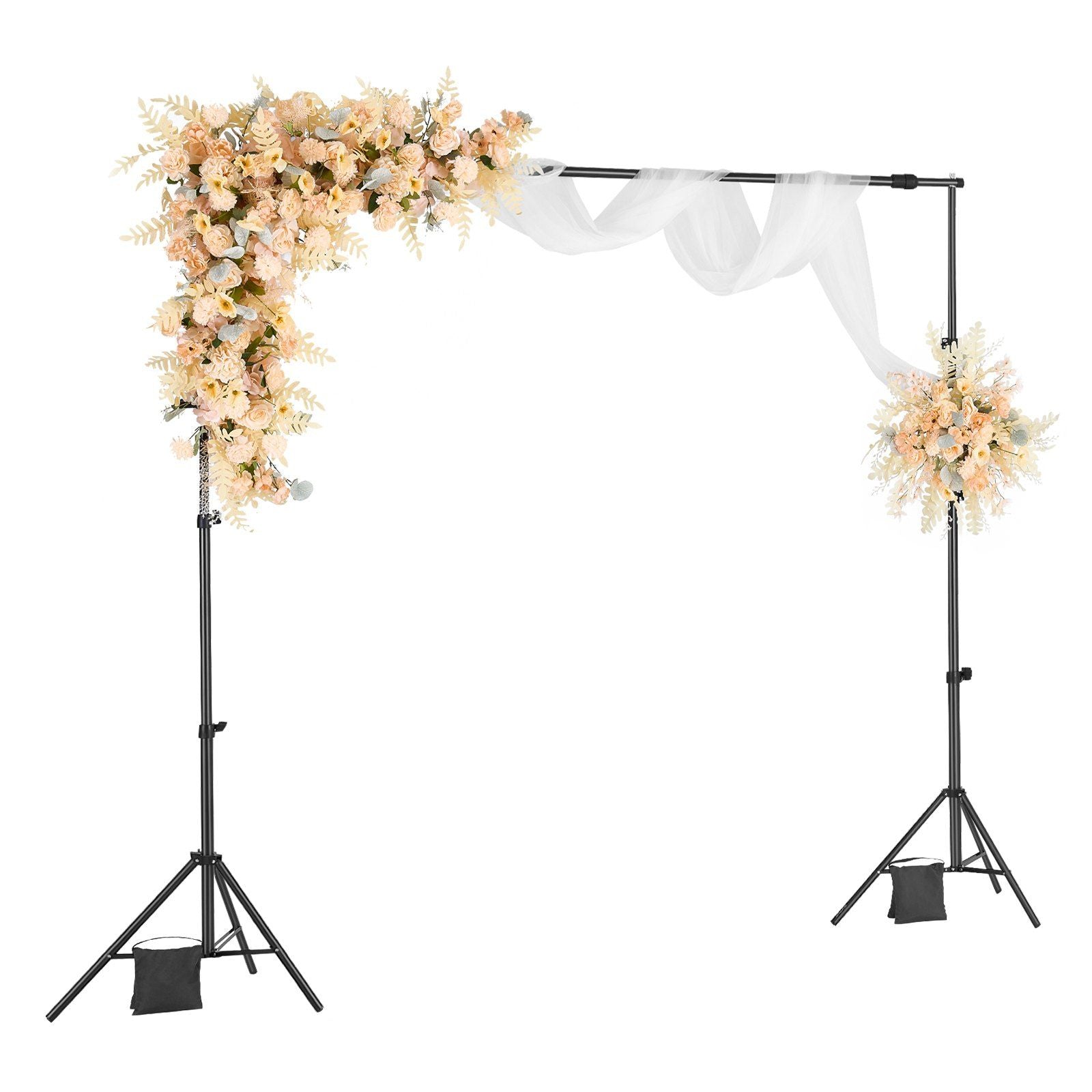 Backdrop Stand, 213 x 300 cm Adjustable Photo Backdrop Stand Kit, Portable Background Backdrop Stand with 3 V952-BJJ2KLJ710FT8206YV0