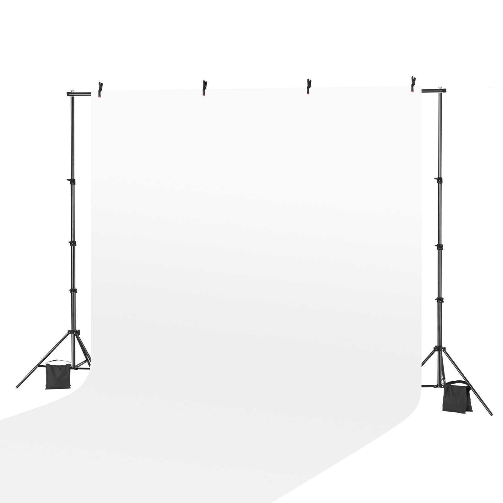 Backdrop Stand, 213 x 300 cm Adjustable Photo Backdrop Stand Kit, Portable Background Backdrop Stand with 3 V952-BJJ2KLJ710FT8206YV0