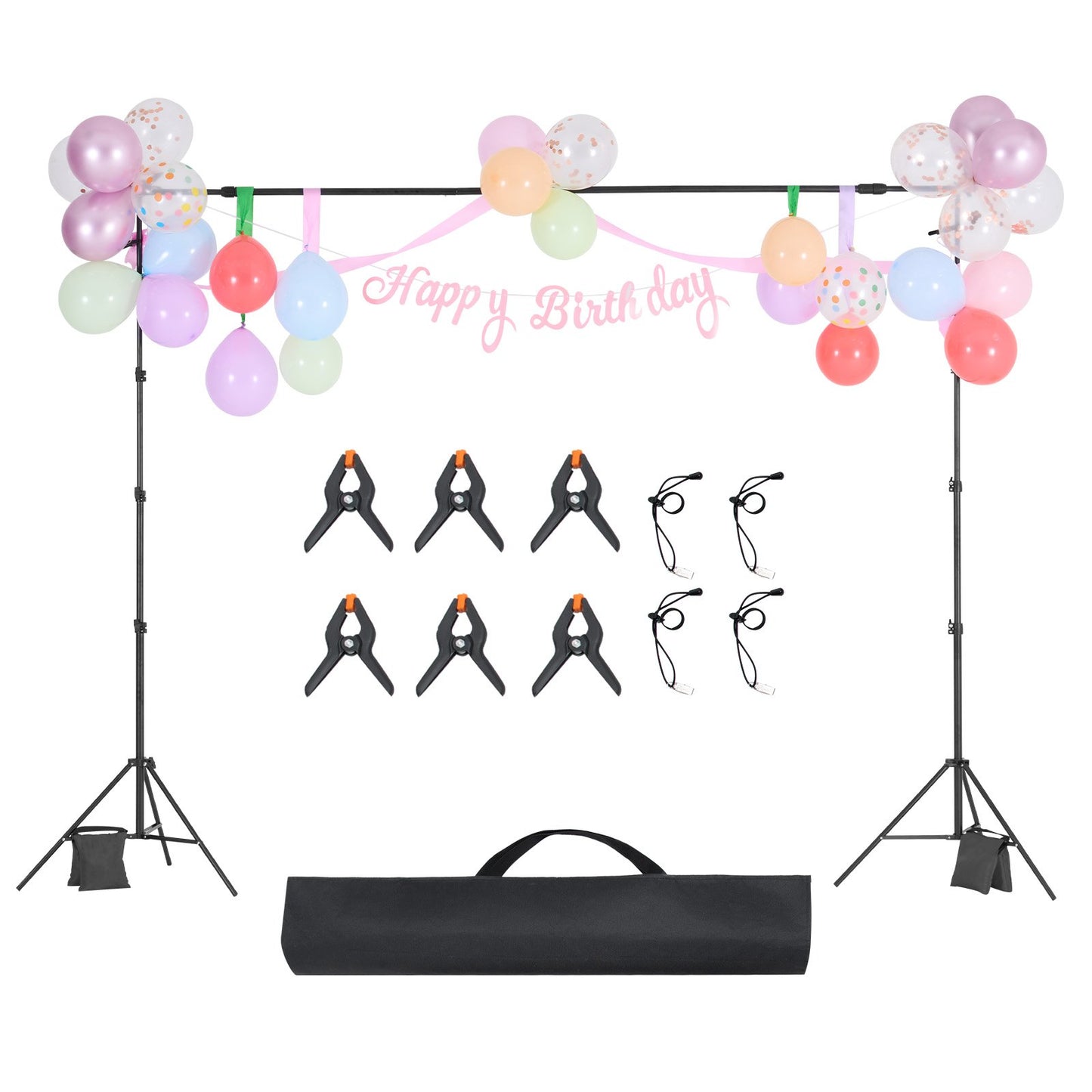 Backdrop Stand Background Stand Kit with 2 Tripod for Party & Photo Studio V952-BJJ2KLJ8510FOVLKXV0