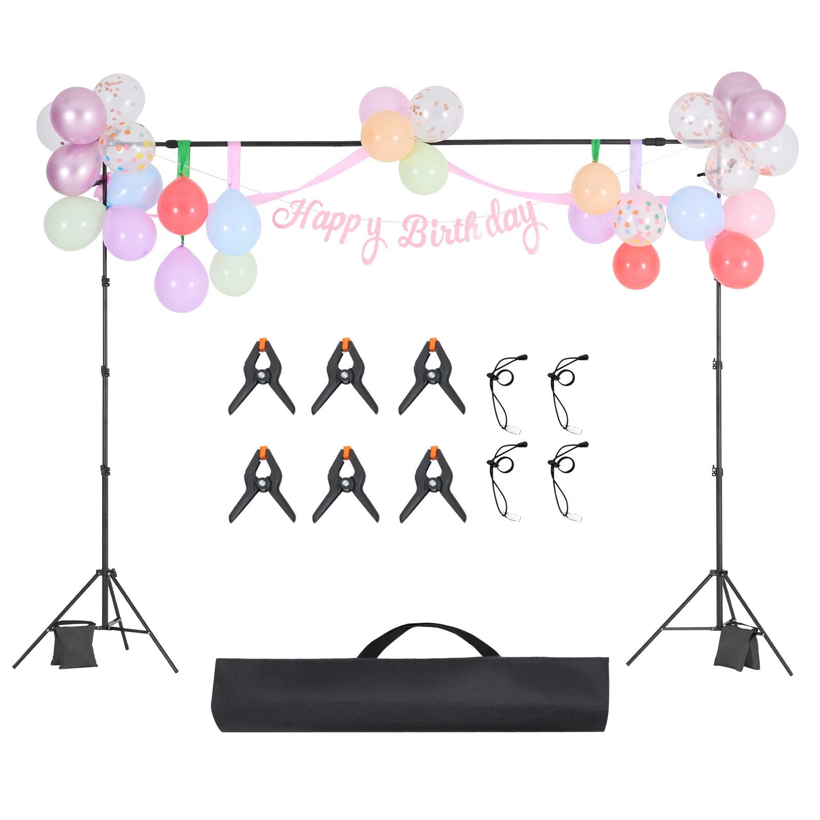 Backdrop Stand Background Stand Kit with 2 Tripod for Party & Photo Studio V952-BJJ2KLJ8510FOVLKXV0