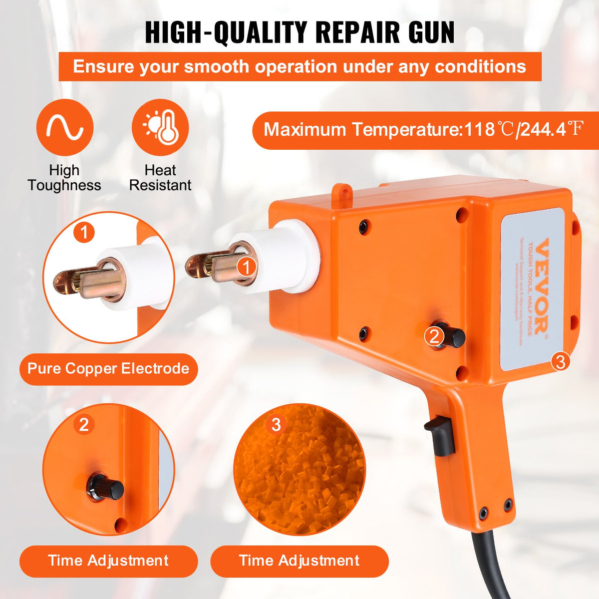 Stud Welder Kit, 5500 Stud Welder Dent Repair Kit, 800VA Spot Welder Stud Kit, Stud Gun Dent Puller Kit with V952-BJXFJ5500QXLSXFJ1V3