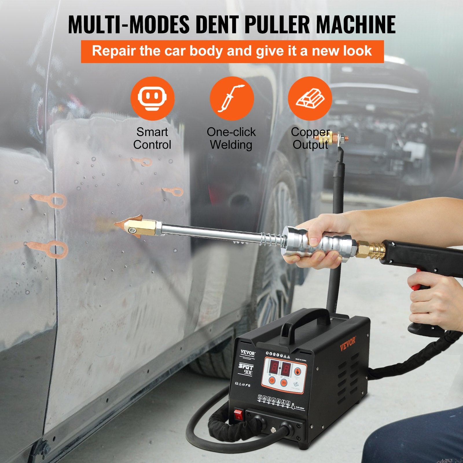 Stud Welder Dent Repair Kit, Spot Welding Machine with Slide Hammer Dent Puller, Professional Dent Removal V952-BJXFJG90E3KW00001V3