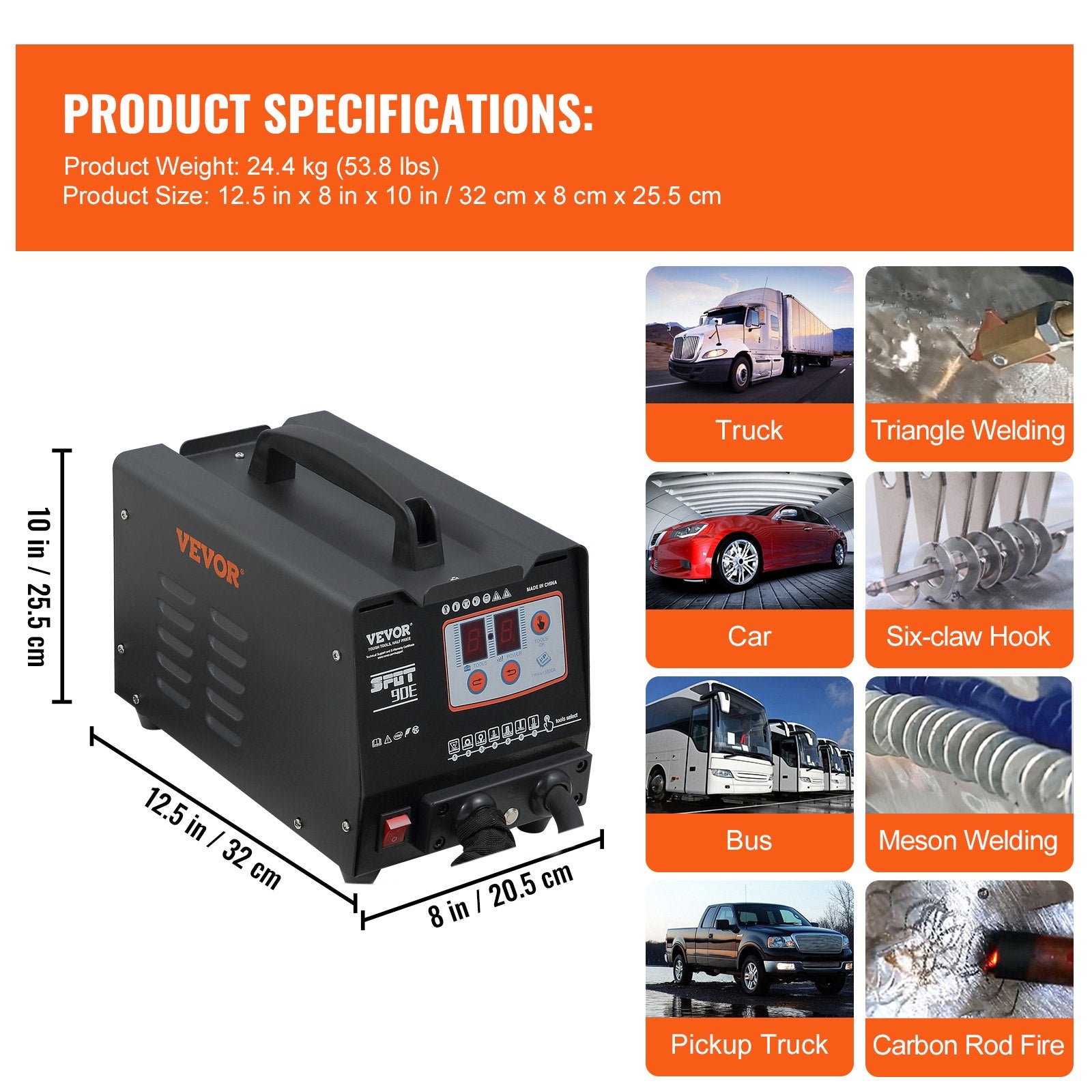 Stud Welder Dent Repair Kit, Spot Welding Machine with Slide Hammer Dent Puller, Professional Dent Removal V952-BJXFJG90E3KW00001V3