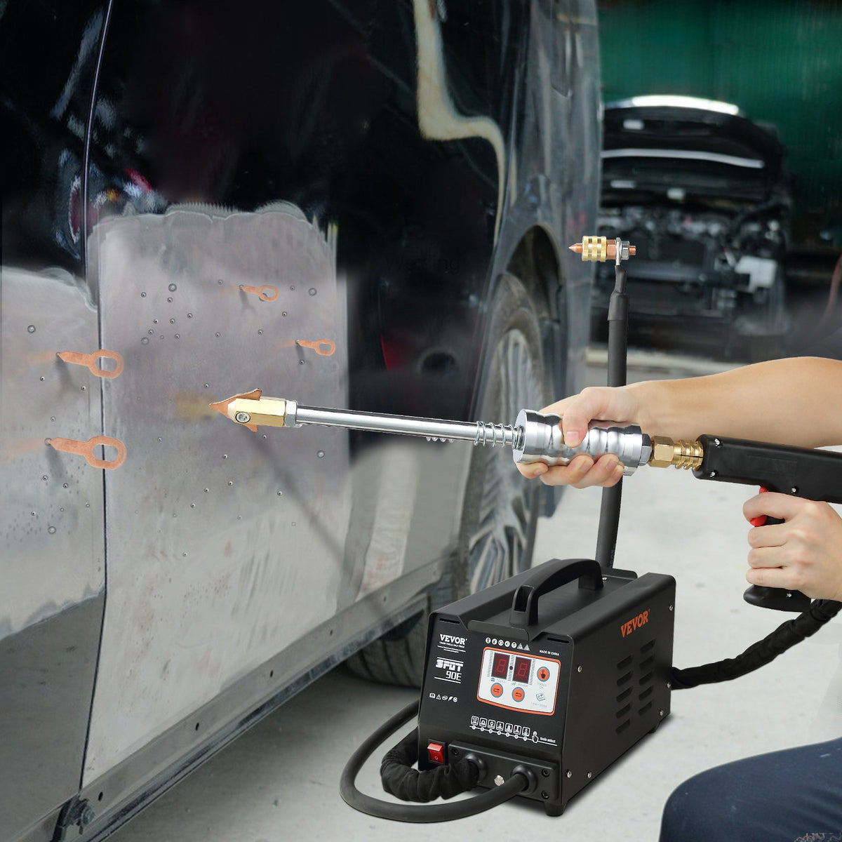 Stud Welder Dent Repair Kit, Spot Welding Machine with Slide Hammer Dent Puller, Professional Dent Removal V952-BJXFJG90E3KW00001V3