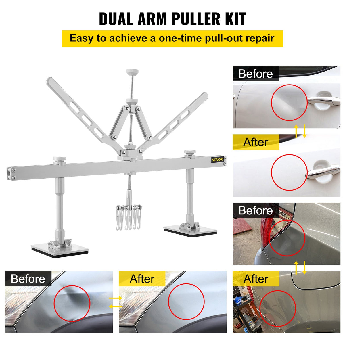 Dent Pull Lever Bar Kit Fit for Both Aluminum and Steel Dent Pulling (43INCH/1100MM) V952-BJXFJLTAHLBQ20001V0