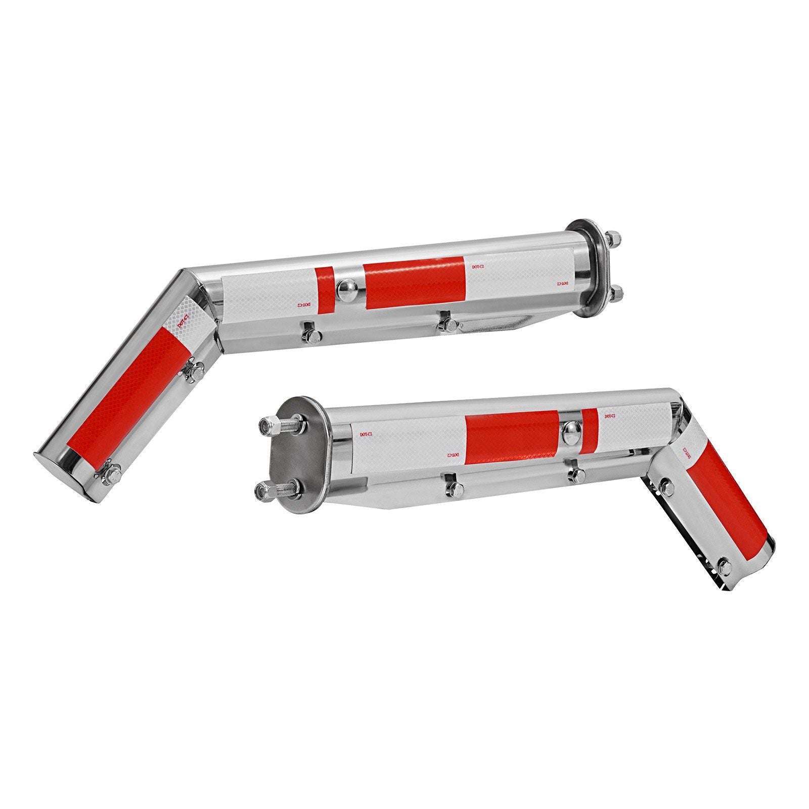 Stainless Steel Angled Spring Loaded Mud Flap Hangers, 2-1/2" (63.5mm) Bolt Spacing Mudflap Hangers for Semi V952-BKCDNBDJ212ILJ4FL001V0