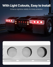 Stainless Steel Mud Flap Hangers with Light Cutouts, 2-1/2" (63.5mm) Bolt Spacing, Spring Loaded Mudflap V952-BKCDNBDJ212IW6KL0001V0