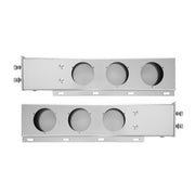 Stainless Steel Mud Flap Hangers with Light Cutouts, 2-1/2" (63.5mm) Bolt Spacing, Spring Loaded Mudflap V952-BKCDNBDJ212IW6KL0001V0