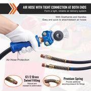 12FT Semi Truck Air Lines Kit with 2PCS Glad Hands, 3-in-1 Air Hoses & 7 Way ABS Electric Power Line, with V952-BKCKQRGTJSHY5A7TGV9