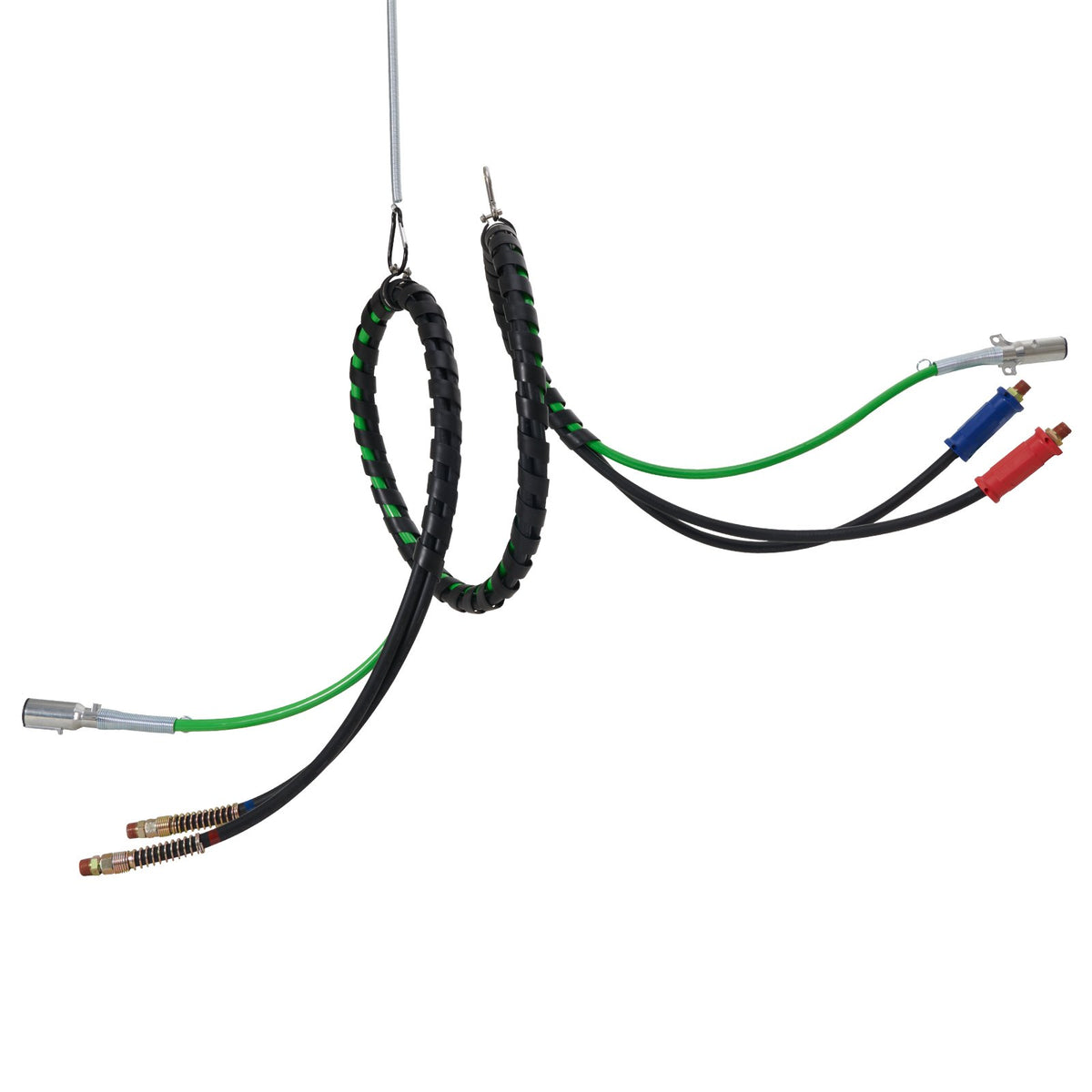 12FT Semi Truck Air Lines Kit with 2PCS Glad Hands, 3-in-1 Air Hoses & 7 Way ABS Electric Power Line, with V952-BKCKQRGTJSHY5A7TGV9