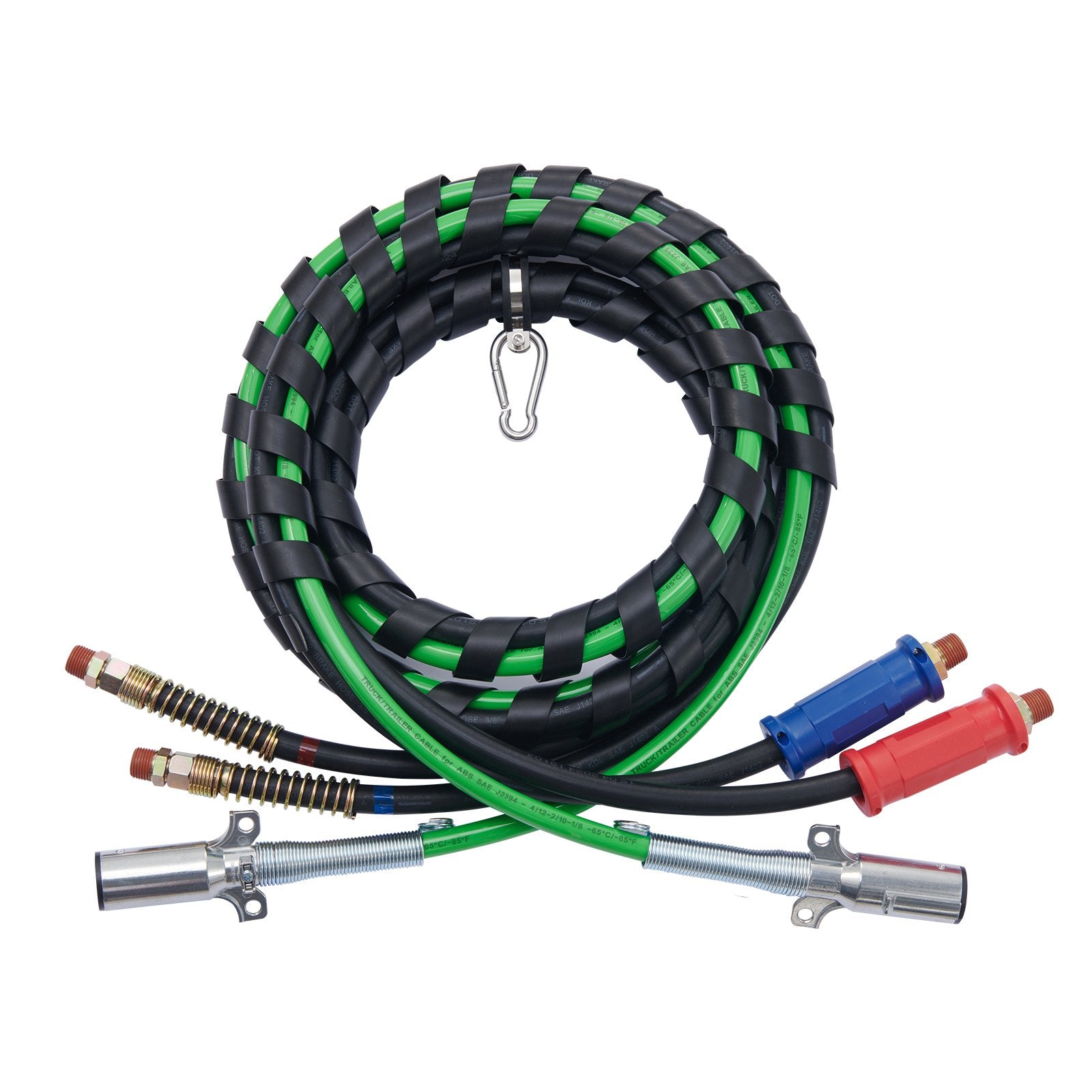 15FT Semi Truck Air Lines Kit, 3-in-1 Air Hoses & ABS Power Line for Semi Truck Trailer Tractor, 7-Way Plug V952-BKCKQRGTJSHY9EVQXV9