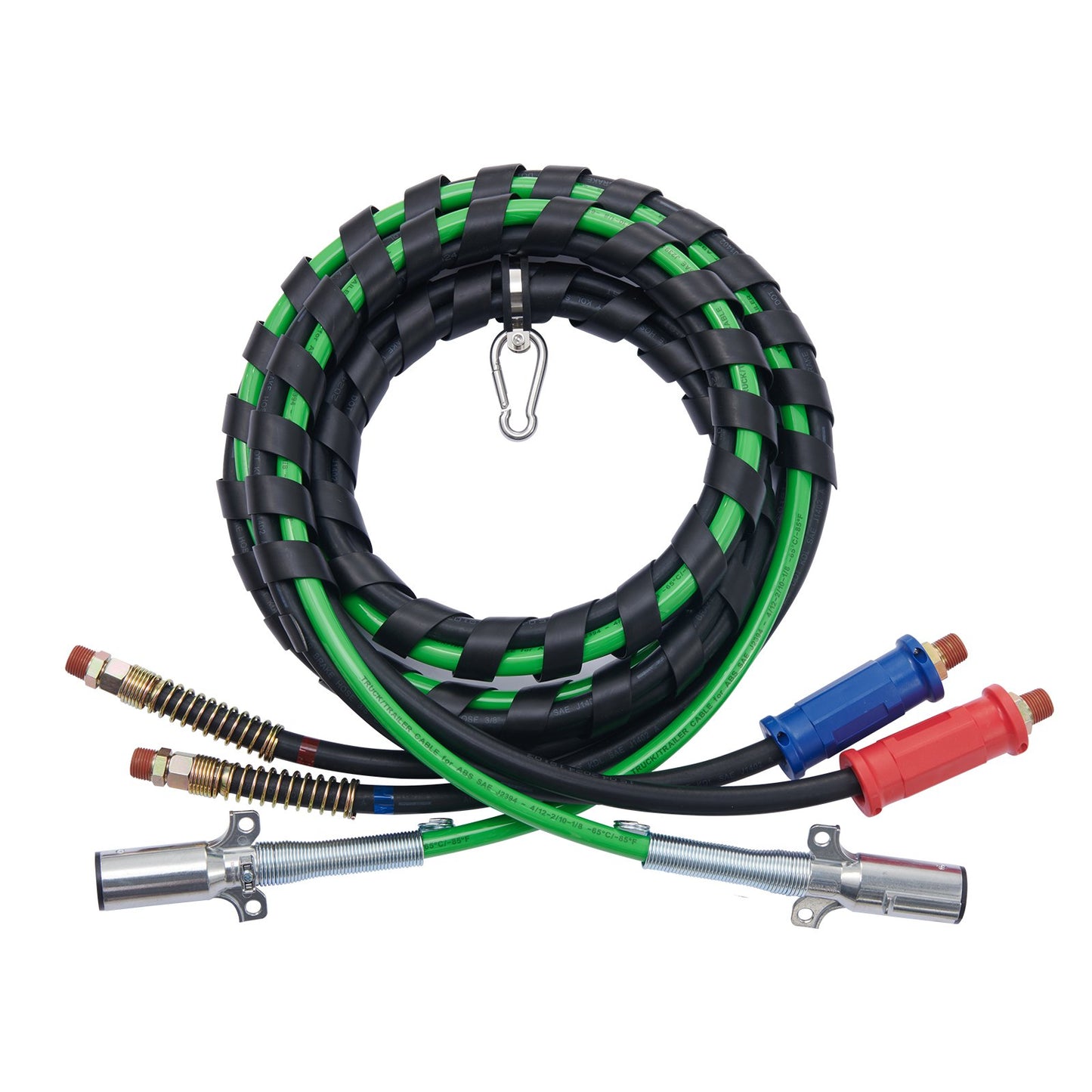 12FT Semi Truck Air Lines Kit, 3-in-1 Air Hoses & ABS Power Line for Semi Truck Trailer Tractor, 7-Way Plug V952-BKCKQRGTJSHYNJPDRV9