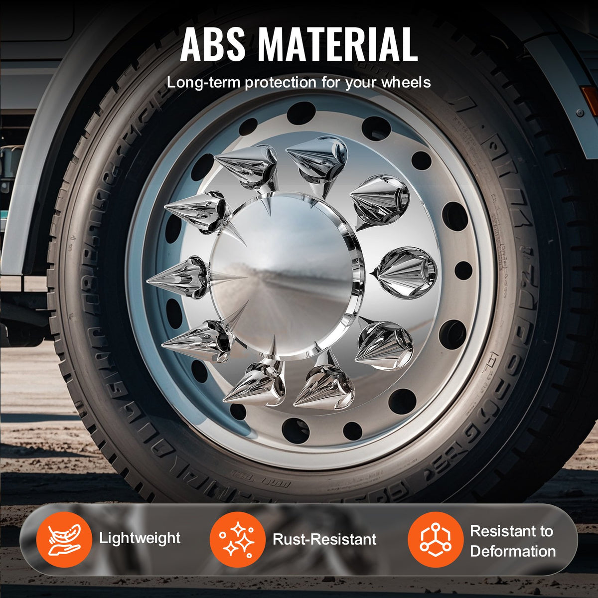 Rear&Front Axle Cover Combo Kit ABS Lug Nut Covers with Nut Cover Tools V952-BKCZGTJJCX6PCCM2XV0