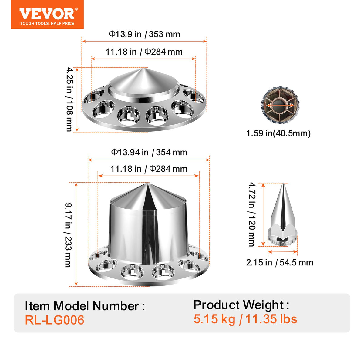 Rear&Front Axle Cover Combo Kit ABS Lug Nut Covers with Nut Cover Tools V952-BKCZGTJJCX6PCCM2XV0