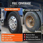 Front Axle Cover Combo Kit ABS Lug Nut Covers with Nut Cover Tools V952-BKCZGTJYDX2FS9XCRV0