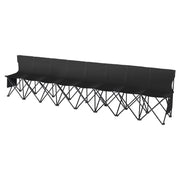 8 Seat Portable Folding Sport Bench Outdoor Camping Chair with Carry Bag V952-BKZDYDZYDKB84K243V0