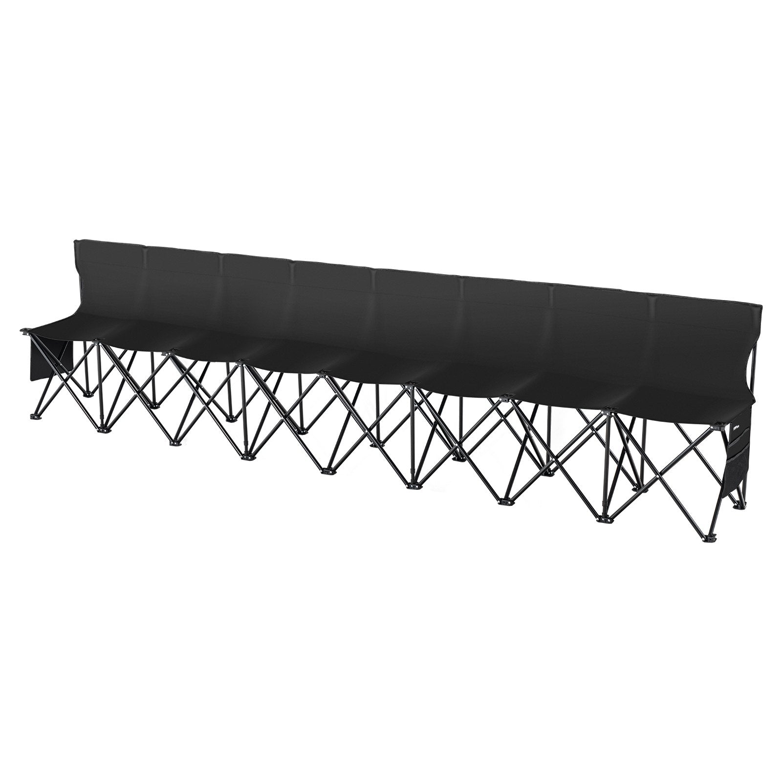 8 Seat Portable Folding Sport Bench Outdoor Camping Chair with Carry Bag V952-BKZDYDZYDKB84K243V0