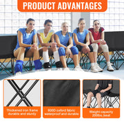 8 Seat Portable Folding Sport Bench Outdoor Camping Chair with Carry Bag V952-BKZDYDZYDKB84K243V0