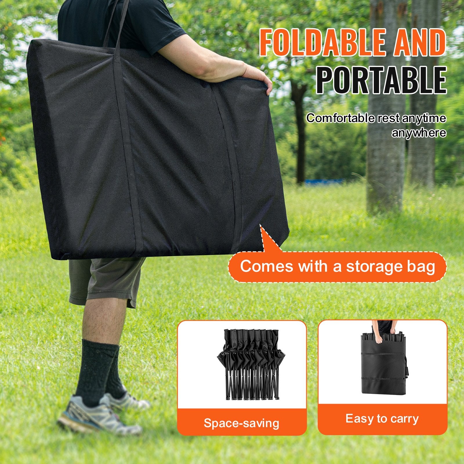 8 Seat Portable Folding Sport Bench Outdoor Camping Chair with Carry Bag V952-BKZDYDZYDKB84K243V0