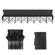 8 Seat Portable Folding Sport Bench Outdoor Camping Chair with Carry Bag V952-BKZDYDZYDKB84K243V0
