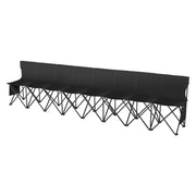 8 Seat Portable Folding Sport Bench Outdoor Camping Chair with Carry Bag V952-BKZDYDZYDKB84K243V0