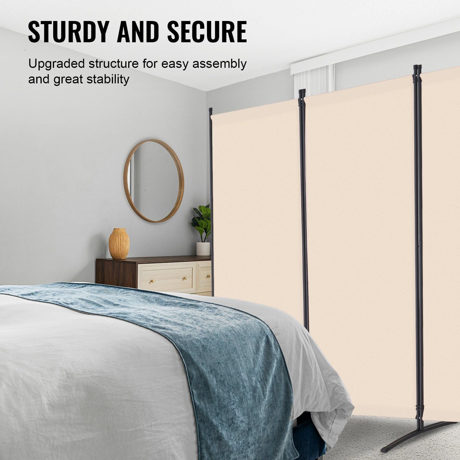 Room Divider, 4 Panels Room Divider, Folding Privacy Screen and Portable Partition Divider for Room V952-BLFWFGQ4MB348QKQ9V0