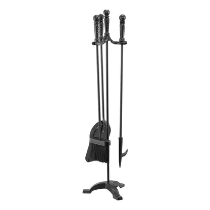 Fireplace Tool Set, 4 PCS Fire Tool Set and Holder with Three-Prong Stand, Ash Shovel, Brush, Fire Place V952-BLGJTJ4JTSZGOB6QI001V0