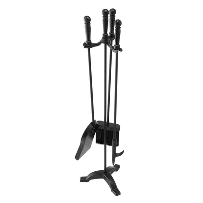 Fireplace Tool Set, 4 PCS Fire Tool Set and Holder with Three-Prong Stand, Ash Shovel, Brush, Fire Place V952-BLGJTJ4JTSZGOB6QI001V0