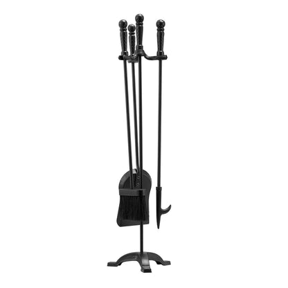 Fireplace Tool Set, 4 PCS Fire Tool Set and Holder with Three-Prong Stand, Ash Shovel, Brush, Fire Place V952-BLGJTJ4JTSZGOB6QI001V0