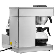 12 Cups Commercial Drip Coffee Maker with 3 Glass Carafes and 3 Warmers V952-BLHSYMSKFJ3GTVTPSV3