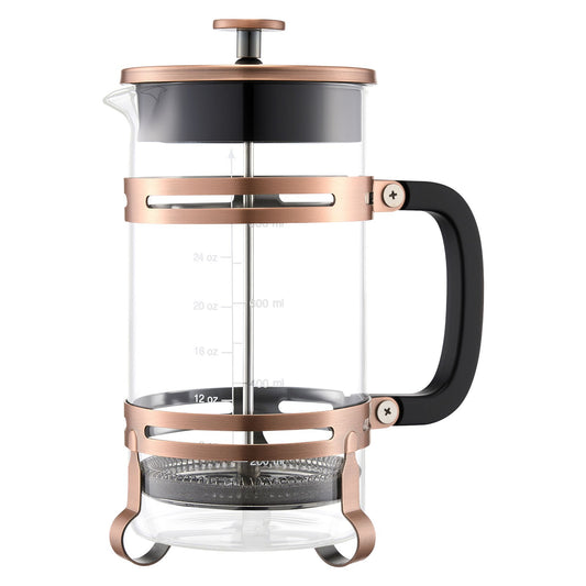 French Press Coffee Maker, 1 Liter Borosilicate Glass Coffee Press Tea Maker with Stainless Steel Filter, V952-BLKFYHBLTS1LRMG1V001V0