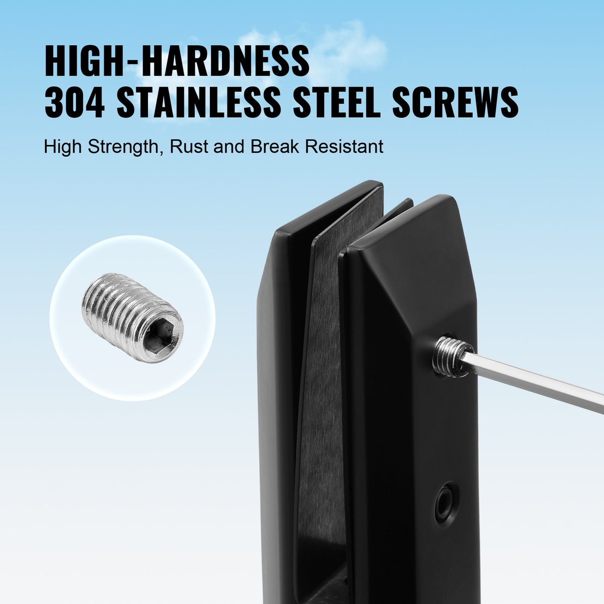 Glass Clamp, 10 PCS Square Glass Railing Bracket for 0.31 "-0.47 " Tempered Glass, 304 Stainless Steel Glass V952-BLLGJHSFXPT1QW8PAV0