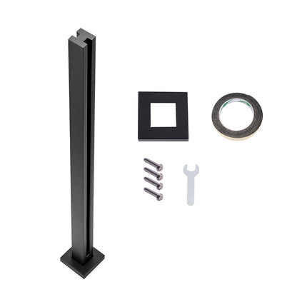 Glass Clamp, 41.34" Height Glass Railing Bracket for 0.39 "-0.47 " Thickness Tempered Glass, 304 Stainless V952-BLLGZHS105CM0PM4VV0