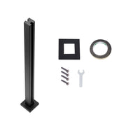 Glass Clamp 37.4" H Railing Bracket for 0.39 "-0.47 " Glass Black Black V952-BLLGZHS95CM1MKWL1V0