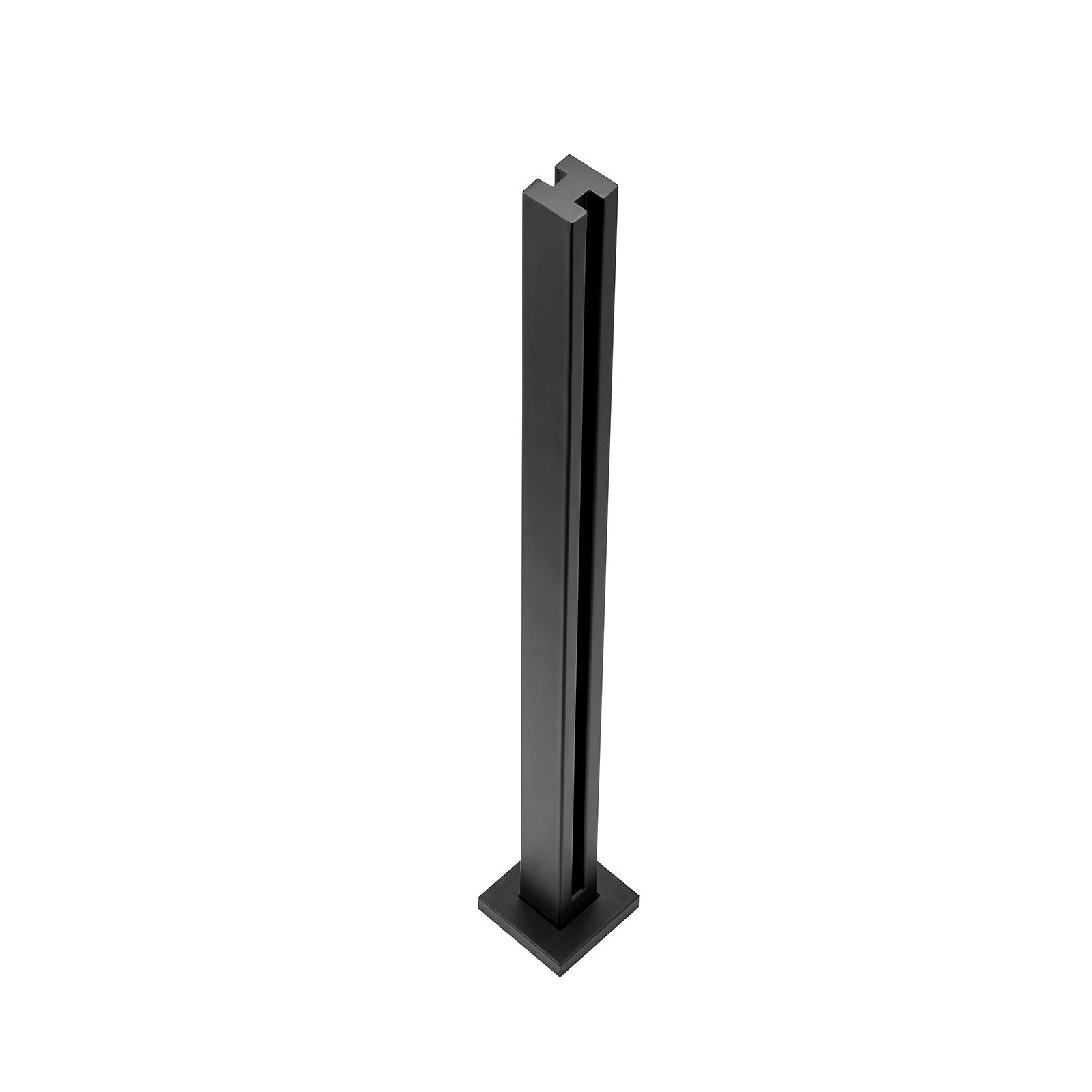 Glass Clamp 37.4" H Railing Bracket for 0.39 "-0.47 " Glass Black Black V952-BLLGZHS95CM1MKWL1V0
