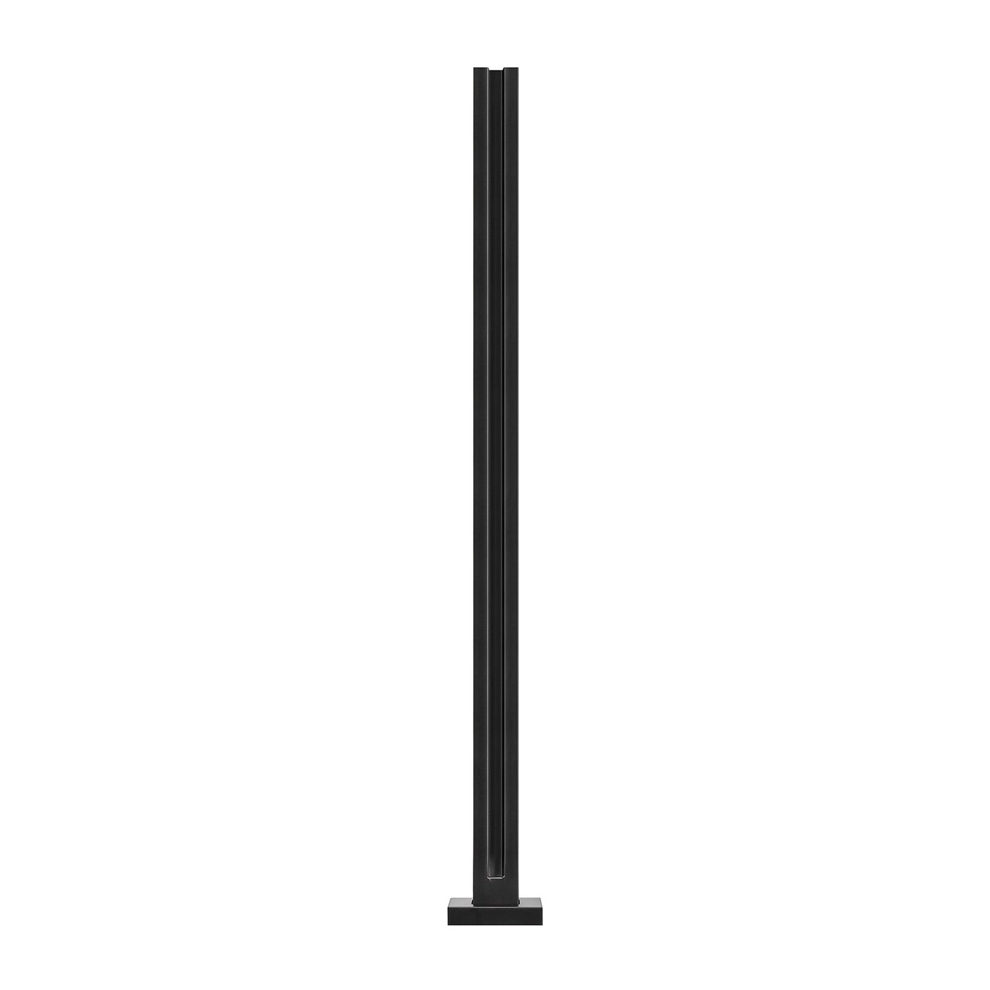 Glass Clamp 37.4" H Railing Bracket for 0.39 "-0.47 " Glass Black Black V952-BLLGZHS95CM1MKWL1V0
