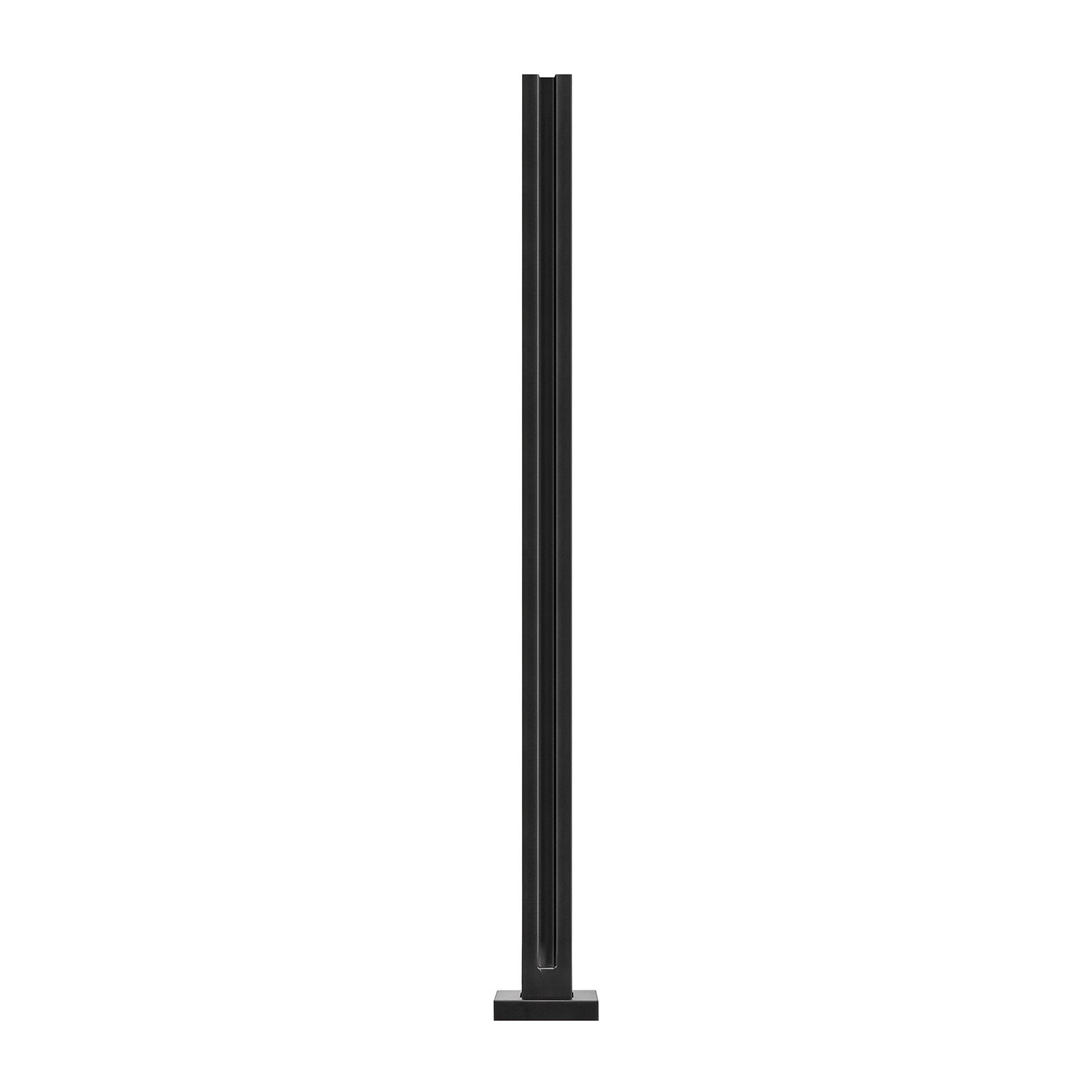 Glass Clamp 37.4" H Railing Bracket for 0.39 "-0.47 " Glass Black Black V952-BLLGZHS95CM1MKWL1V0