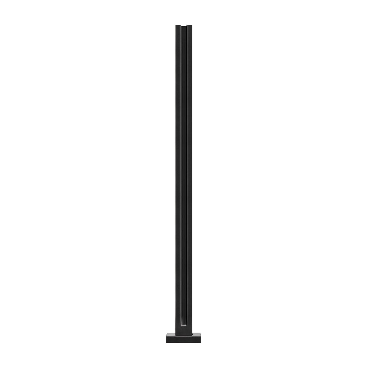 Glass Clamp 37.4" H Railing Bracket for 0.39 "-0.47 " Glass Black Black V952-BLLGZHS95CM1MKWL1V0