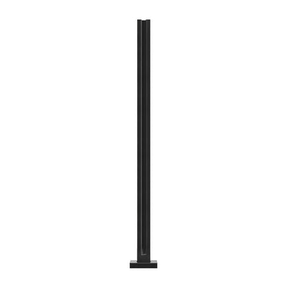 Glass Clamp 37.4" H Railing Bracket for 0.39 "-0.47 " Glass Black Black V952-BLLGZHS95CM1MKWL1V0