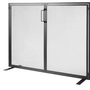 Fireplace Screen 1 Panel with Door, Sturdy Iron Mesh Fireplace Screen, 990(L) x780(H)MM Spark Guard Cover, V952-BLMHSJY3545I44JO4V0