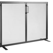 Fireplace Screen 1 Panel with Door, Sturdy Iron Mesh Fireplace Screen, 990(L) x780(H)MM Spark Guard Cover, V952-BLMHSJY3545I44JO4V0