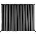 Room Divider, 8 ft x 10 ft (96 x 120inch) Portable Panel Room Divider with Wheels Curtain Divider Stand, Room V952-BLP196120INCHM4BSV0