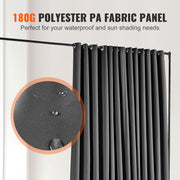 Room Divider, 8 ft x 10 ft (96 x 120inch) Portable Panel Room Divider with Wheels Curtain Divider Stand, Room V952-BLP196120INCHM4BSV0