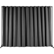 Room Divider, 8 ft x 10 ft (96 x 120inch) Portable Panel Room Divider with Wheels Curtain Divider Stand, Room V952-BLP196120INCHM4BSV0