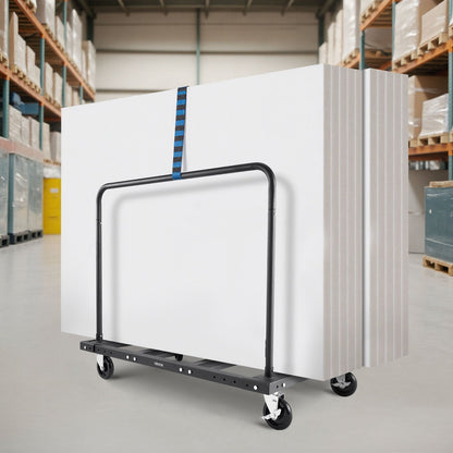 Drywall Cart Dolly, 816 kg Load Capacity, Steel Panel Truck Cart with 12.5 mm Swivel Casters, Lumber Drywall V952-BLTCHJGSGSBKHDXOC001V0