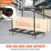 Drywall Cart, 1800 LBS Panel Dolly Cart with 45.28" x 29.13" Deck and 5" Swivel Wheels, Heavy-Duty Drywall V952-BLTCSGS00000FF996V0
