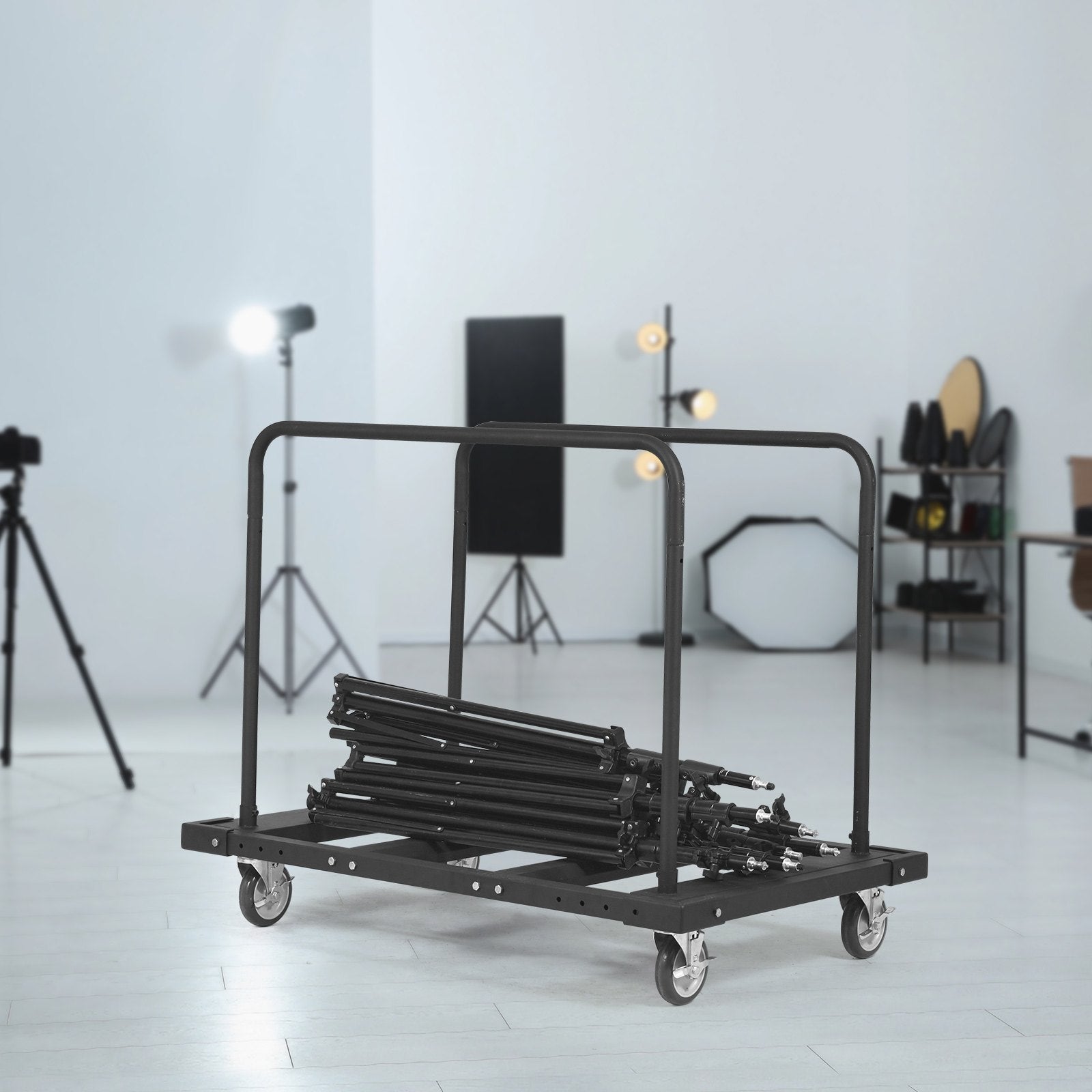 Drywall Cart, 1800 LBS Panel Dolly Cart with 45.28" x 29.13" Deck and 5" Swivel Wheels, Heavy-Duty Drywall V952-BLTCSGS00000FF996V0