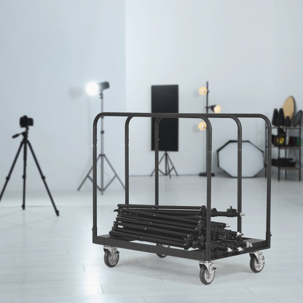 Drywall Cart, 1500 LBS Panel Dolly Cart with 36.02" x 24.02" Deck and 5" Swivel Wheels, Heavy-Duty Drywall V952-BLTCSGS00000TGDDOV0