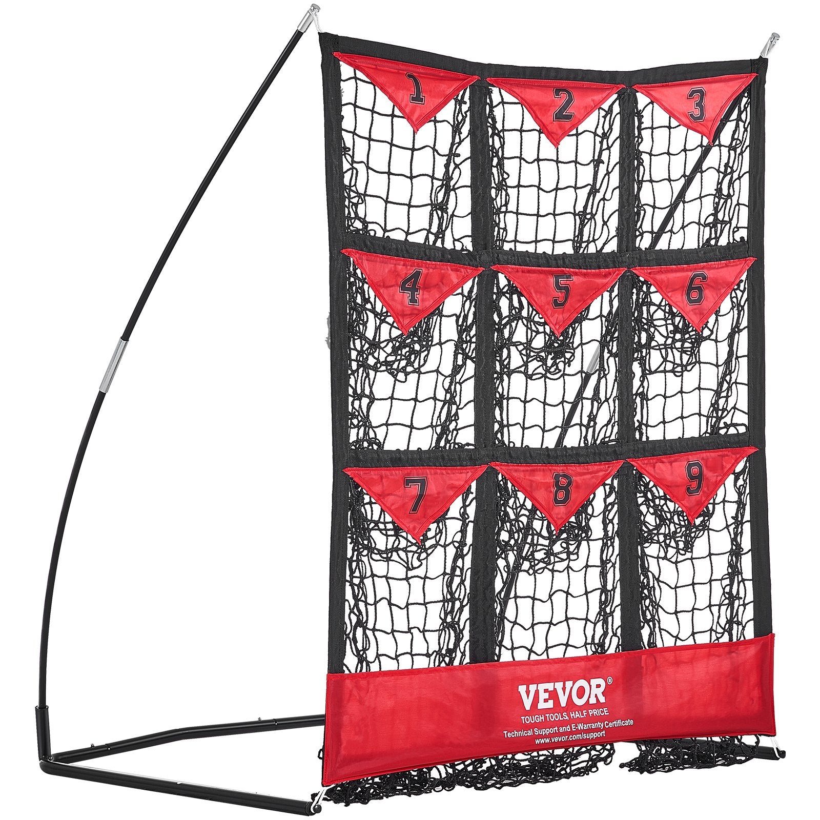 9 Hole Baseball Softball Pitching Net 9 Pocket Hitting Practice 49"x42" V952-BLXWBQTQW494ZDBEBV0