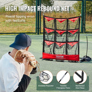 9 Hole Baseball Softball Pitching Net 9 Pocket Hitting Practice 49"x42" V952-BLXWBQTQW494ZDBEBV0
